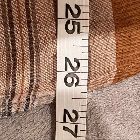 NWOT Garnet Hill Essential Boyfriend Brown Plaid Button Front Shirt - Size 12 - Picture 12 of 12